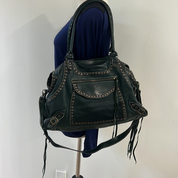 Nevermore Black Satchel Crossbody Bag – Wicked Misfit Infinity Evergreen Leather Satchel/Crossbody/Shoulder Bag
